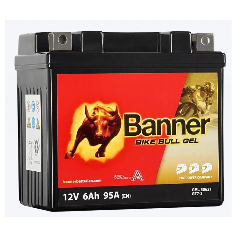 Batería de gel Banner Bike Bull Gel 12V, YTZ7S, 6AH, 95A