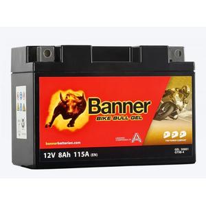 Batería de gel Banner Bike Bull Gel 12V, YT9B-4, 8AH, 115A