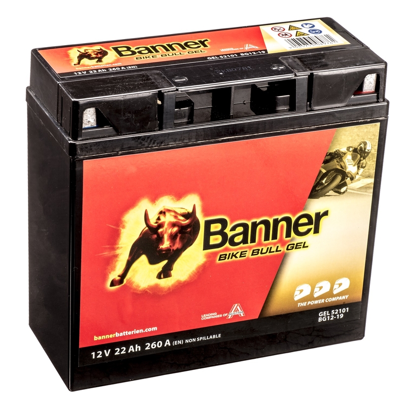 Batería de gel Banner Bike Bull Gel 12V, 51913, 22AH, 260A
