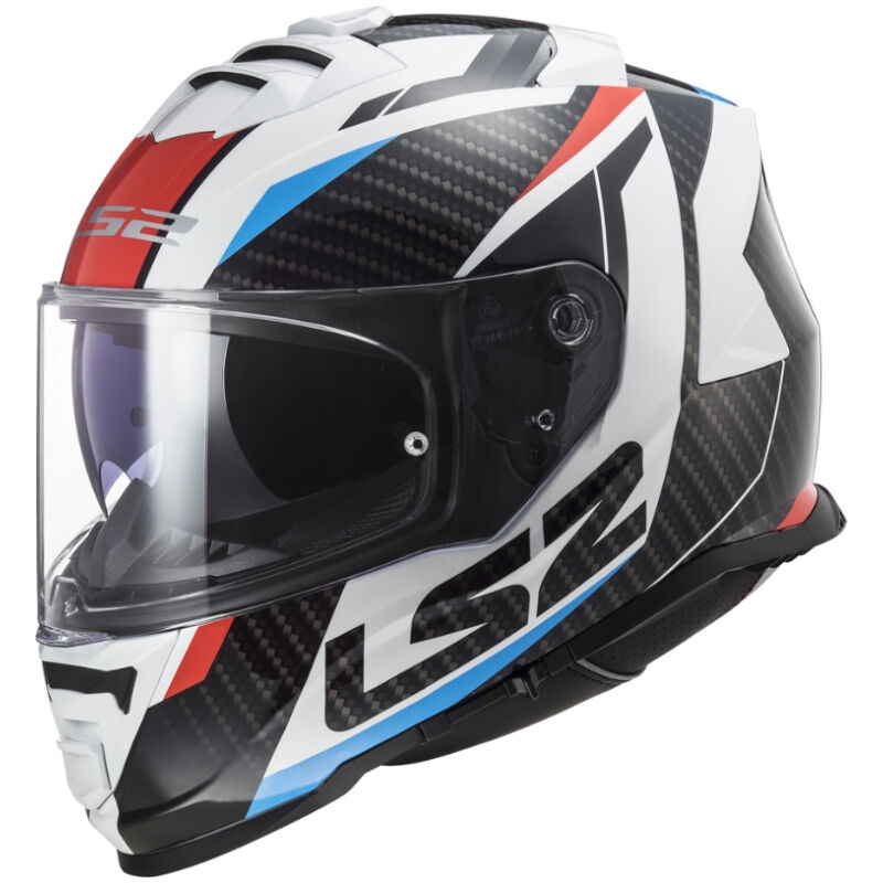 Casco integral de moto LS2 FF800 Storm II Racer blanco-negro-rojo-azul