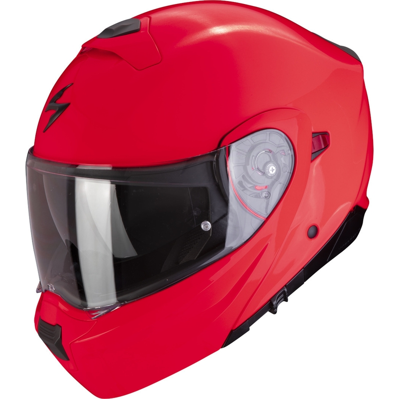 Casco de moto abatible Scorpion EXO-930 EVO Solid rojo fluo