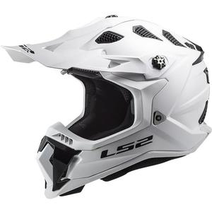 Casco de motocross LS2 MX700 Subverter Single Mono 06 blanco brillante