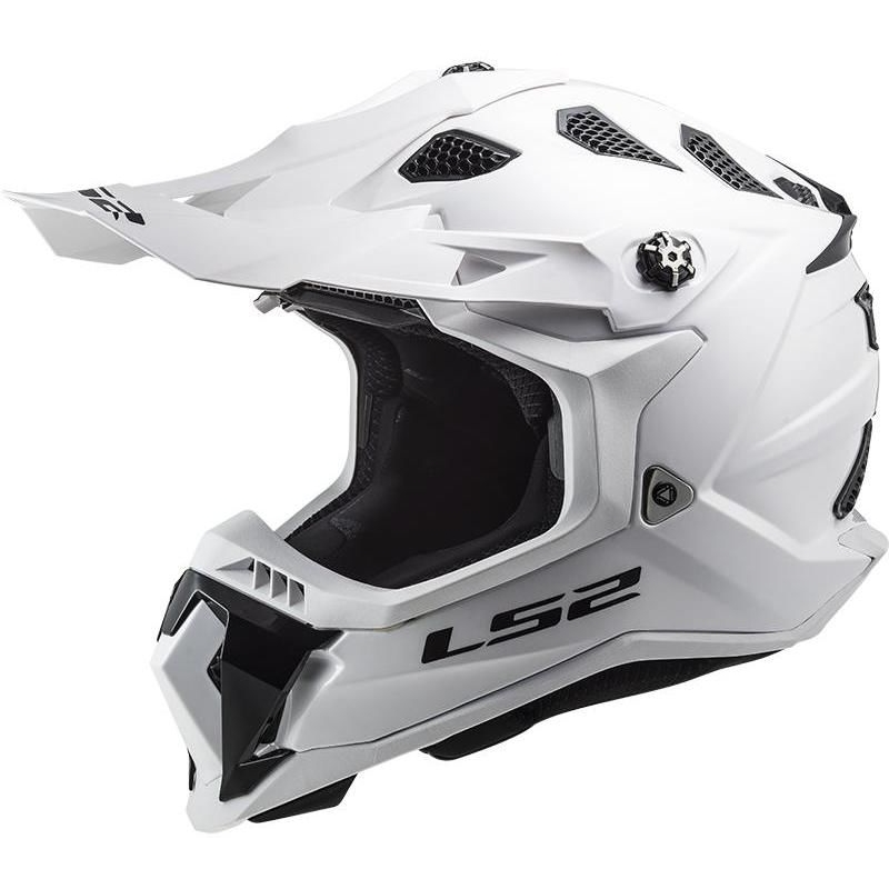 Casco de motocross LS2 MX700 Subverter Single Mono 06 blanco brillante