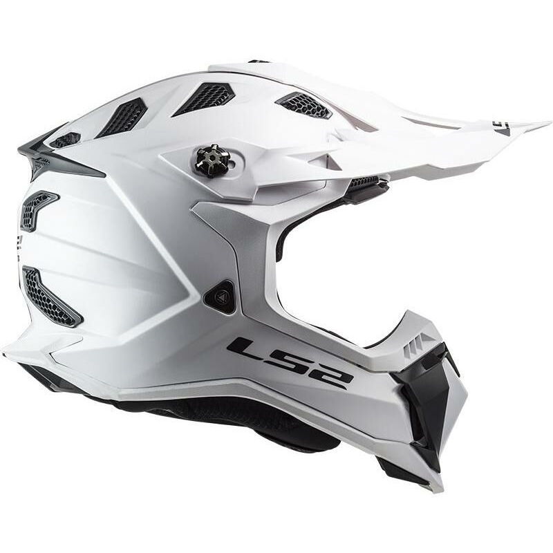 Casco de motocross LS2 MX700 Subverter Single Mono 06 blanco brillante
