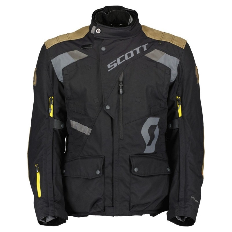 Chaqueta de moto SCOTT Dualraid Dryo negra extendida