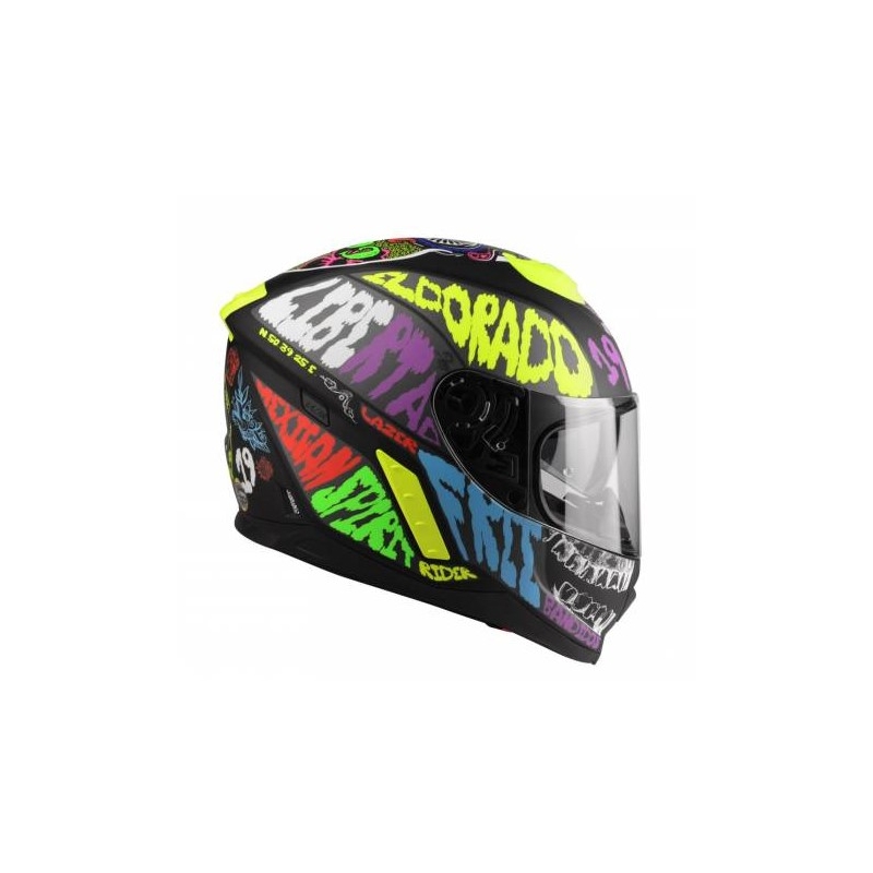 Casco integral de moto Lazer Rafale Mexicana multicolor