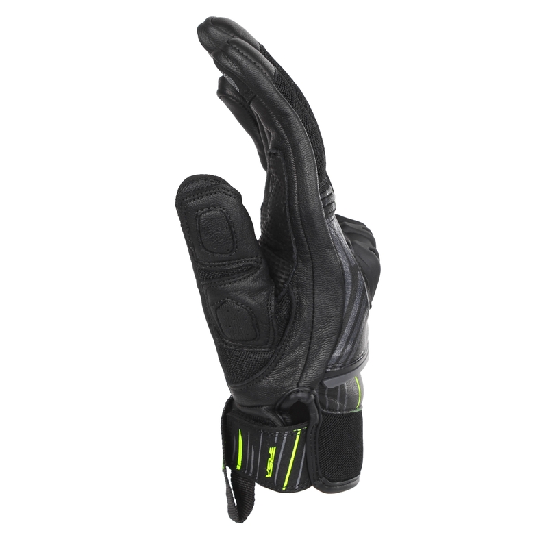 Guantes de moto RSA Sprint negro-amarillo fluo