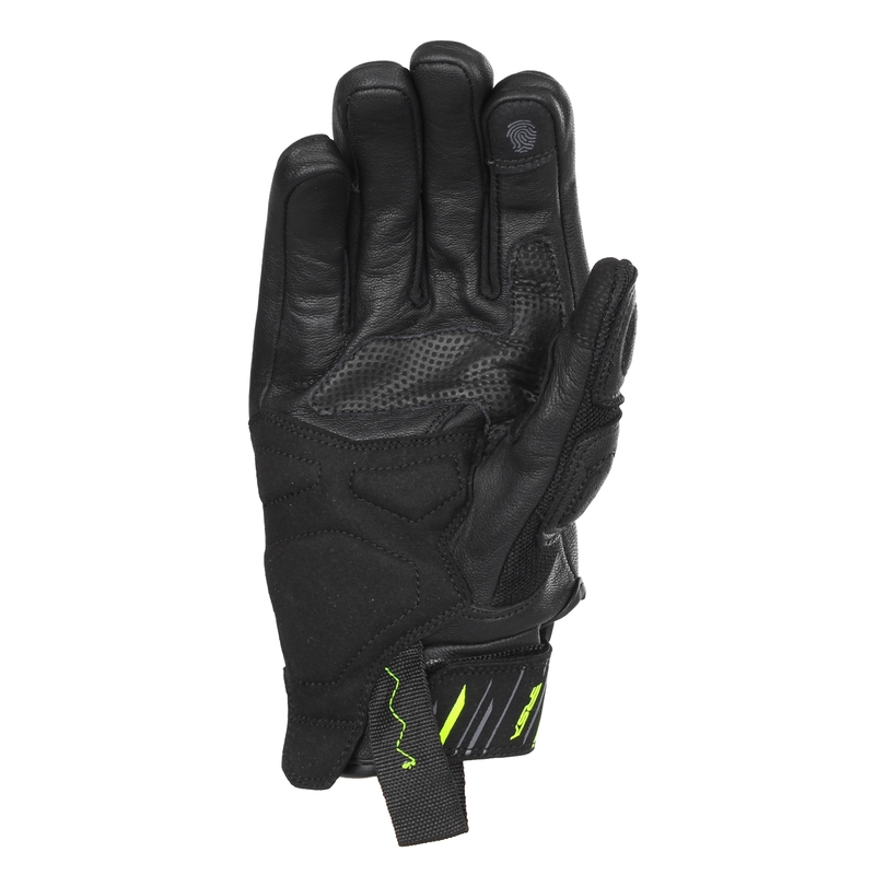 Guantes de moto RSA Sprint negro-amarillo fluo