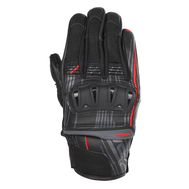 Guantes de moto RSA Sprint negro y rojo