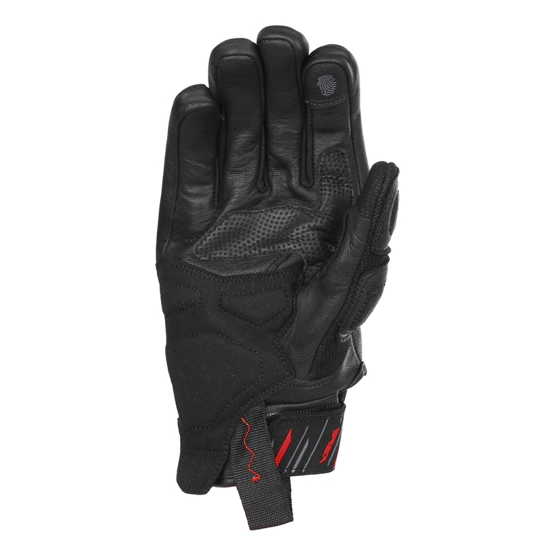 Guantes de moto RSA Sprint negro y rojo