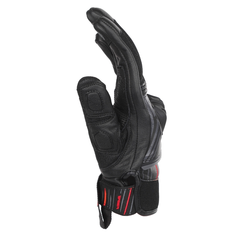 Guantes de moto RSA Sprint negro y rojo