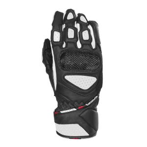 Guantes de moto para mujer RSA RX2 blanco y negro