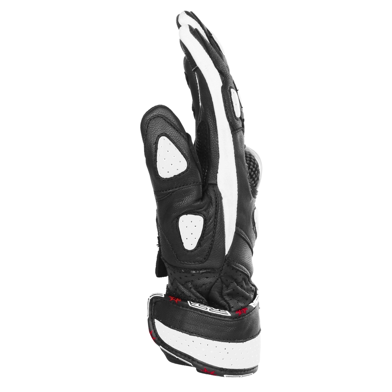 Guantes de moto para mujer RSA RX2 blanco y negro