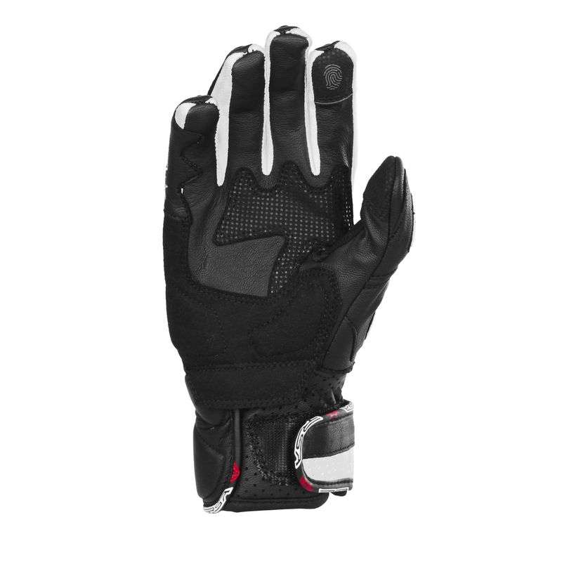 Guantes de moto para mujer RSA RX2 blanco y negro