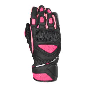 Guantes de moto para mujer RSA RX2 negro y rosa