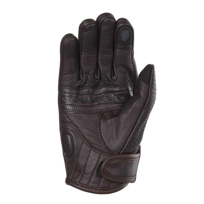 Guantes de moto Street Racer Striker 2 Marrón Perforados para Mujer