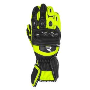 Guantes de moto Street Racer Virus 2 negro-amarillo fluo