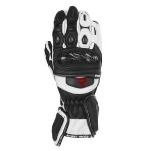 Guantes de moto Street Racer Virus 2 en blanco y negro