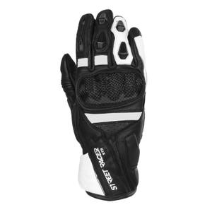 Guantes de moto Street Racer STR en blanco y negro