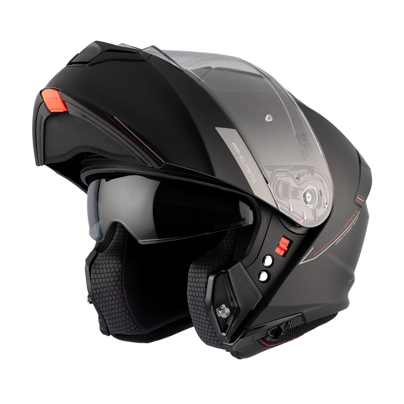 Casco de moto abatible MT Genesis SV Solid A1 negro mate