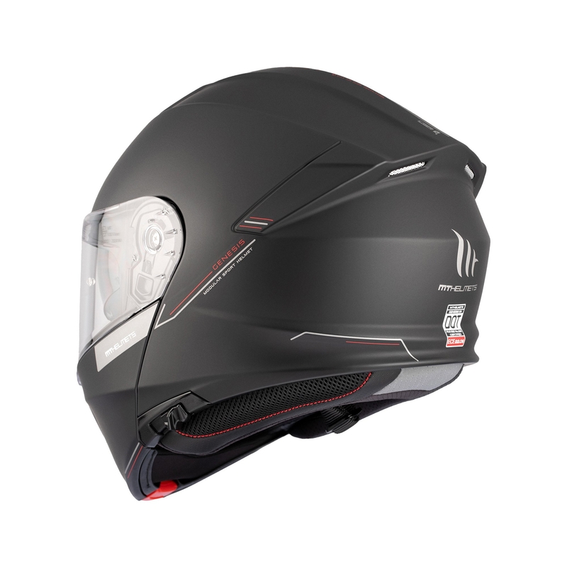 Casco de moto abatible MT Genesis SV Solid A1 negro mate