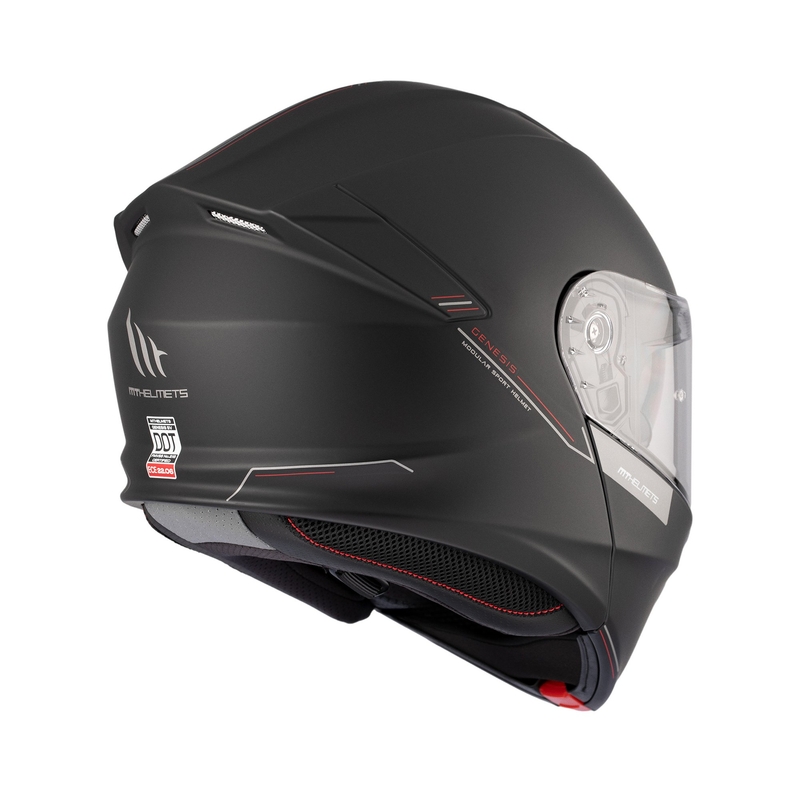 Casco de moto abatible MT Genesis SV Solid A1 negro mate