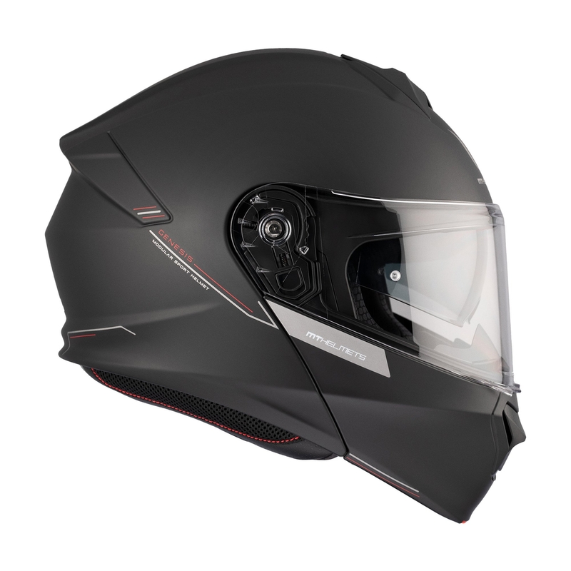 Casco de moto abatible MT Genesis SV Solid A1 negro mate