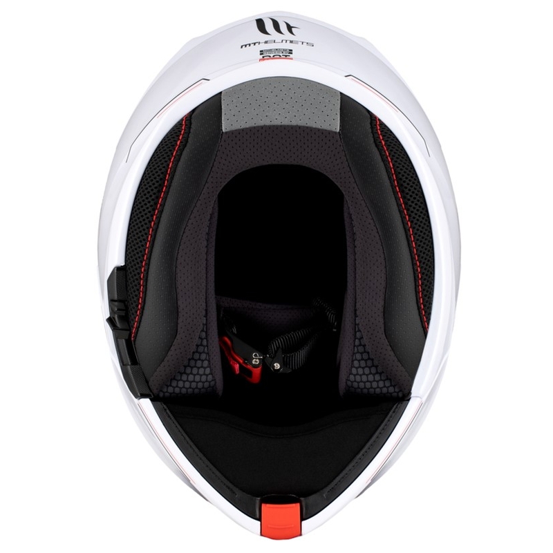 Casco de moto MT Genesis SV Solid A0 blanco brillo