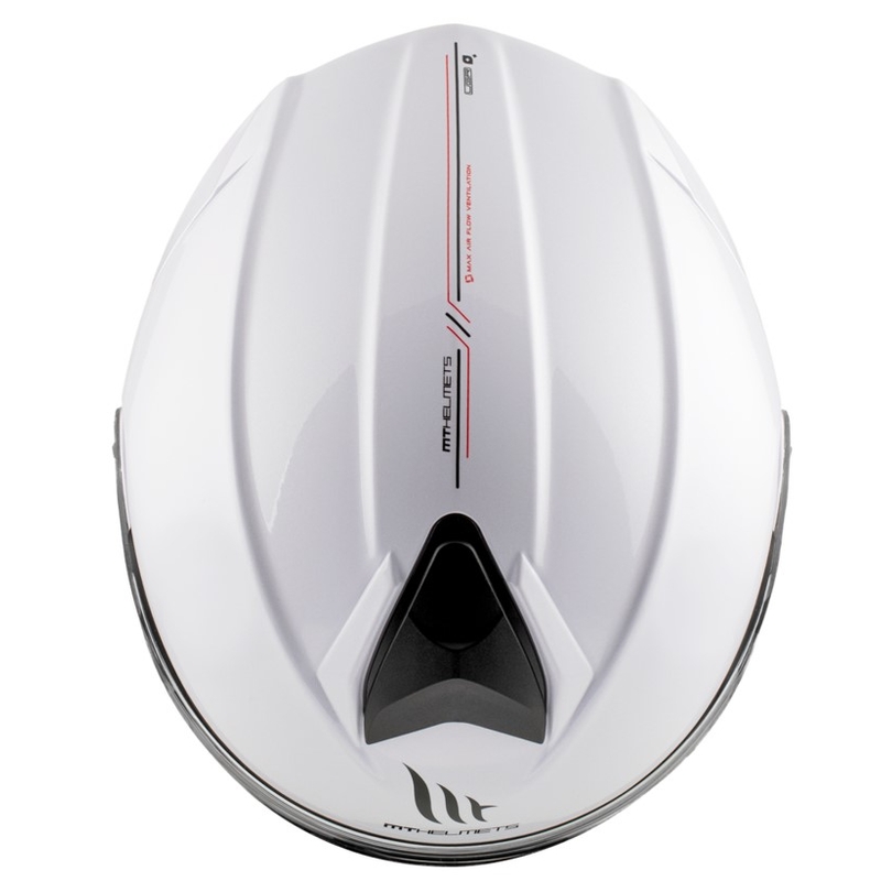Casco de moto MT Genesis SV Solid A0 blanco brillo