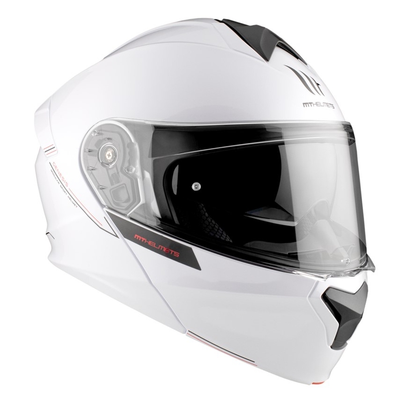 Casco de moto MT Genesis SV Solid A0 blanco brillo