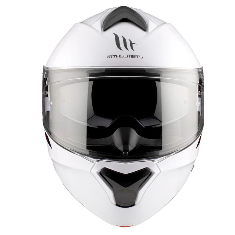 Casco de moto MT Genesis SV Solid A0 blanco brillo
