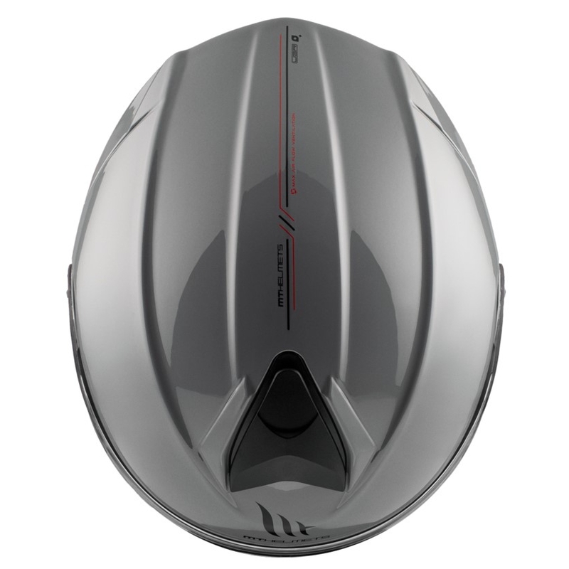 Casco de moto abatible MT Genesis SV Solid A12 gris brillante