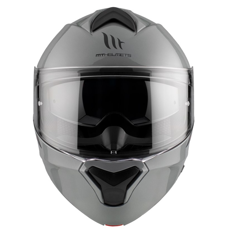 Casco de moto abatible MT Genesis SV Solid A12 gris brillante