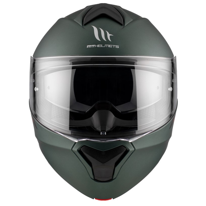 Casco de moto abatible MT Genesis SV Solid A6 verde mate