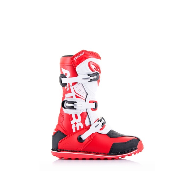 Botas de moto Alpinestars Tech Trial blanco-rojo-negro