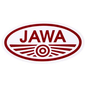Pegatina JAWA con borde blanco