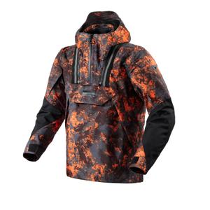 Chaqueta de moto Revit Blackwater 2 H2O negra y naranja