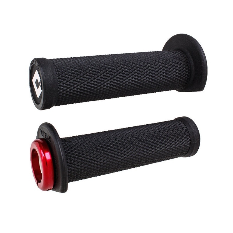 Puños ODI RUFFIAN ATV LOCK-ON V2.1 125mm negro-rojo