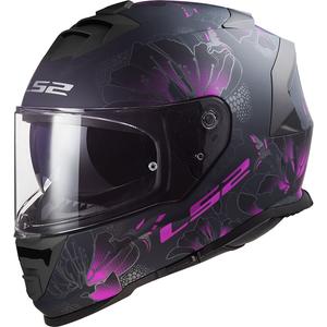 Casco de moto integrado LS2 FF800 Storm II Burst negro y rosa mate