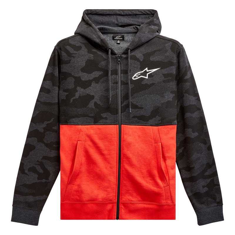 Alpinestars Camo Block Hoodie gris camo-rojo fluo