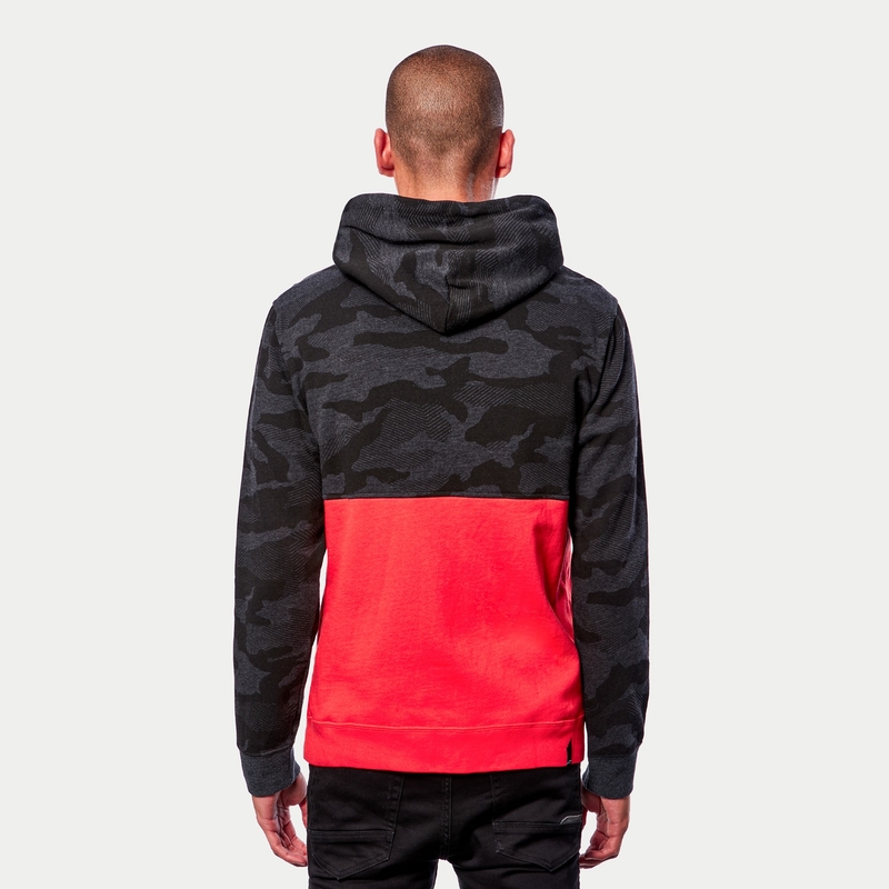 Alpinestars Camo Block Hoodie gris camo-rojo fluo