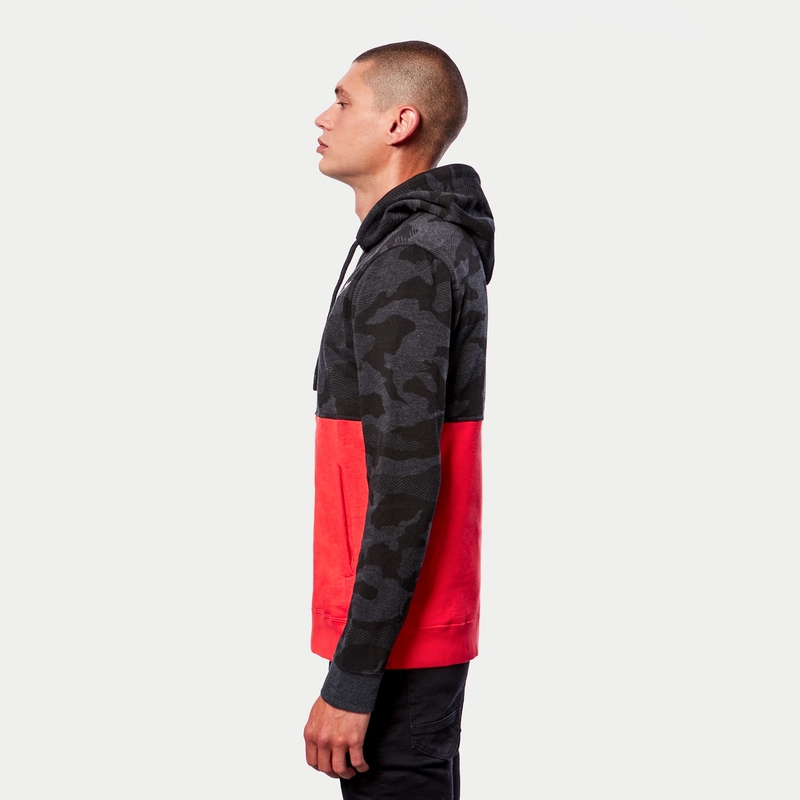 Alpinestars Camo Block Hoodie gris camo-rojo fluo