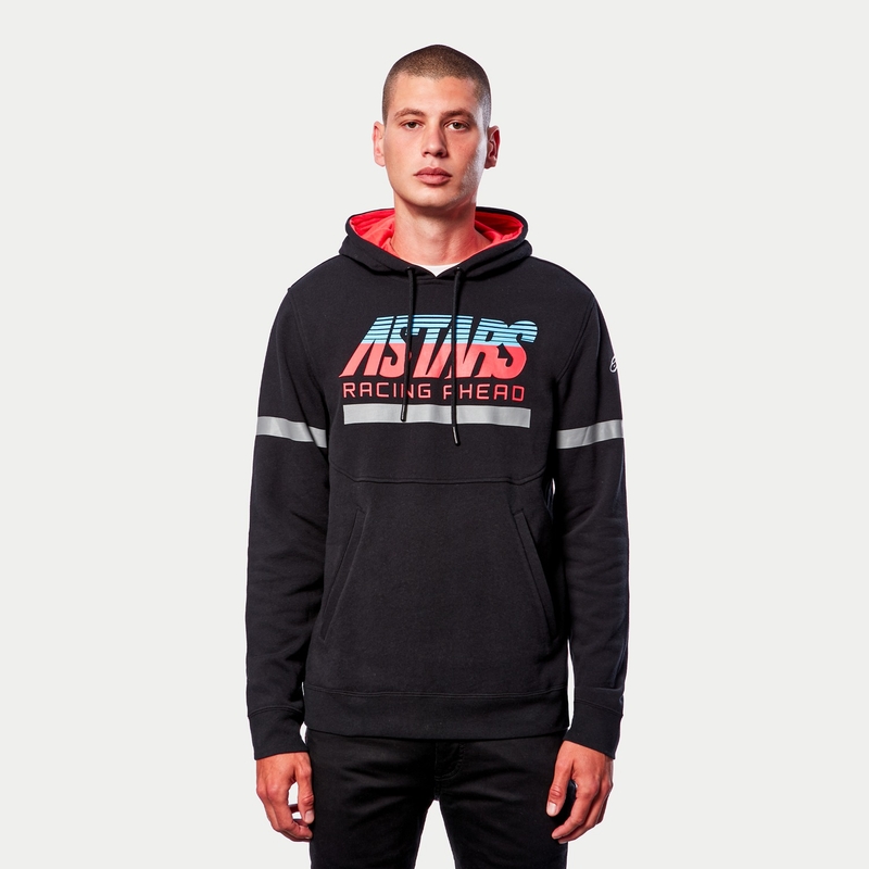 Sudadera con capucha Alpinestars Club negro-rojo-azul-gris