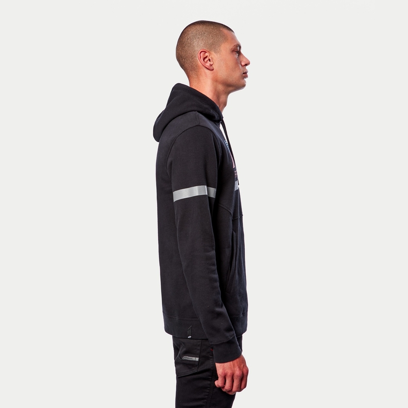 Sudadera con capucha Alpinestars Club negro-rojo-azul-gris