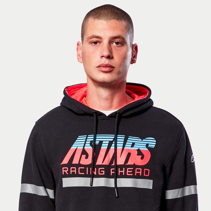 Sudadera con capucha Alpinestars Club negro-rojo-azul-gris