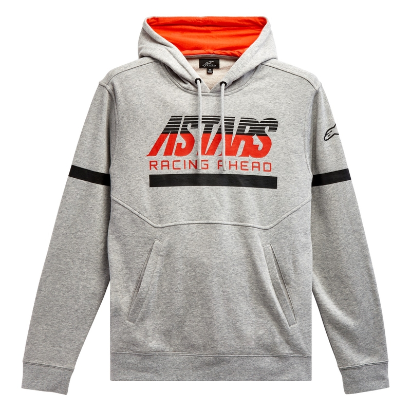 Sudadera con capucha Alpinestars Club gris-negro-rojo