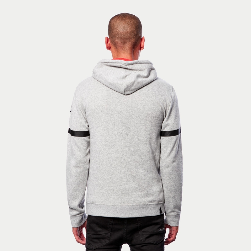 Sudadera con capucha Alpinestars Club gris-negro-rojo