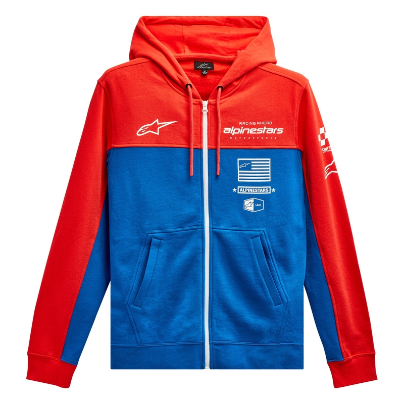 Alpinestars H Block Hoodie rojo fluo-azul claro