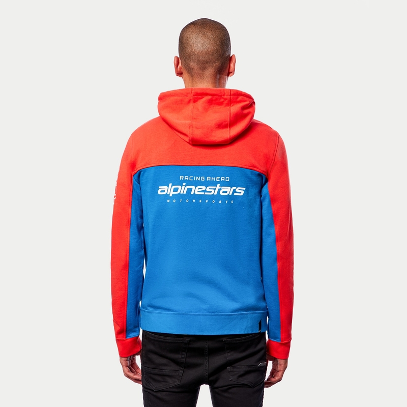 Alpinestars H Block Hoodie rojo fluo-azul claro
