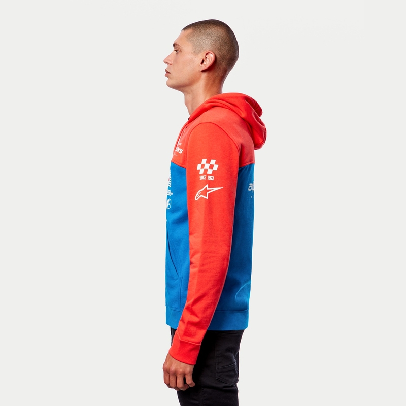 Alpinestars H Block Hoodie rojo fluo-azul claro